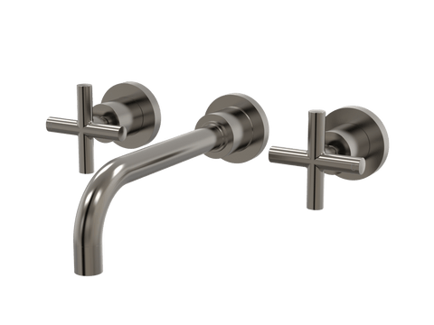 Tapware ParTaps Portsea Wall Bath Set - Ceramic Disc Colour: Brushed Gunmetal Size: 160mm Place & Palette