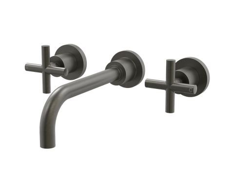 Tapware ParTaps Portsea Wall Bath Set - Ceramic Disc Colour: Volcanic Grey Size: 160mm Place & Palette