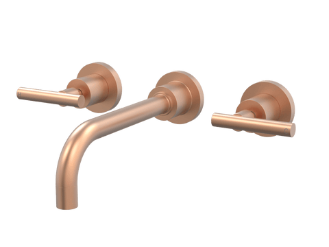 Tapware ParTaps Portsea Wall Bath Set - Lever Ceramic Disc Colour: Brushed Copper Size: 160mm Place & Palette