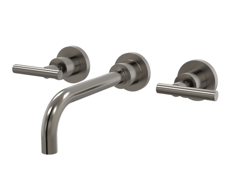 Tapware ParTaps Portsea Wall Bath Set - Lever Ceramic Disc Colour: Brushed Gunmetal Size: 160mm Place & Palette