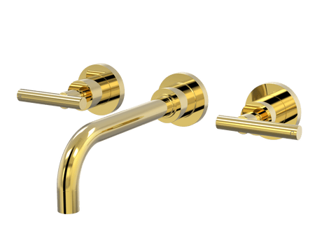 Tapware ParTaps Portsea Wall Bath Set - Lever Ceramic Disc Colour: Gold Size: 160mm Place & Palette