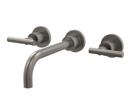 Tapware ParTaps Portsea Wall Bath Set - Lever Ceramic Disc Colour: Gunmetal Size: 160mm Place & Palette