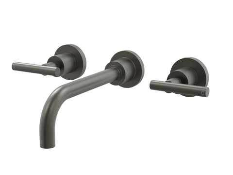 Tapware ParTaps Portsea Wall Bath Set - Lever Ceramic Disc Colour: Volcanic Grey Size: 160mm Place & Palette