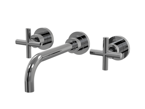 Tapware ParTaps Portsea Wall Bath Set Colour: Black Sapphire Size: 160mm Place & Palette