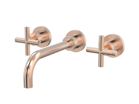 Tapware ParTaps Portsea Wall Bath Set Colour: Brushed Rose Gold Size: 160mm Place & Palette