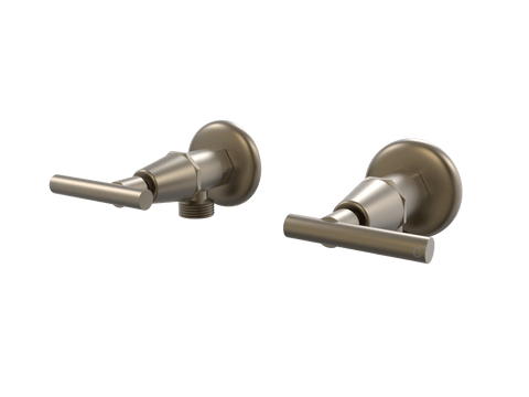 Tapware ParTaps Portsea Washing Machine Stops Wall Pair Colour: Antique Bronze Style: Lever Ceramic Disc Place & Palette