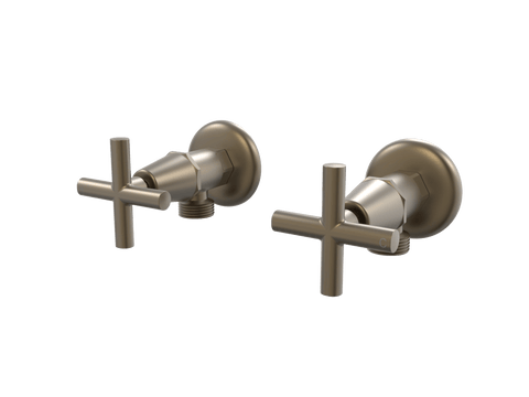 Tapware ParTaps Portsea Washing Machine Stops Wall Pair Colour: Antique Bronze Style: Original Place & Palette