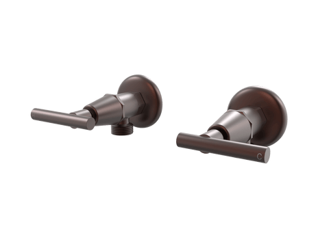 Tapware ParTaps Portsea Washing Machine Stops Wall Pair Colour: Antique Copper Style: Lever Ceramic Disc Place & Palette