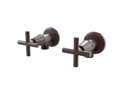 Tapware ParTaps Portsea Washing Machine Stops Wall Pair Colour: Antique Copper Style: Original Place & Palette