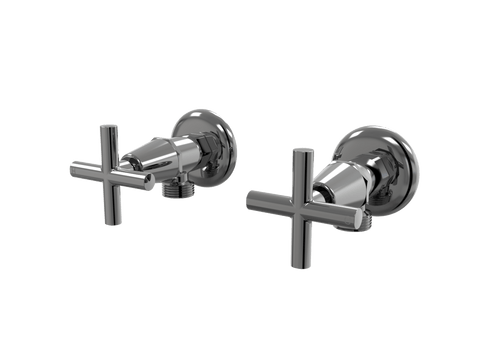 Tapware ParTaps Portsea Washing Machine Stops Wall Pair Colour: Black Sapphire Style: Original Place & Palette