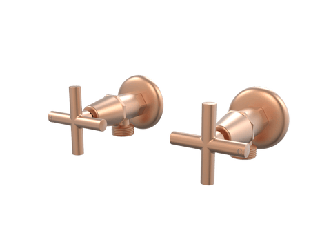 Tapware ParTaps Portsea Washing Machine Stops Wall Pair Colour: Brushed Copper Style: Original Place & Palette