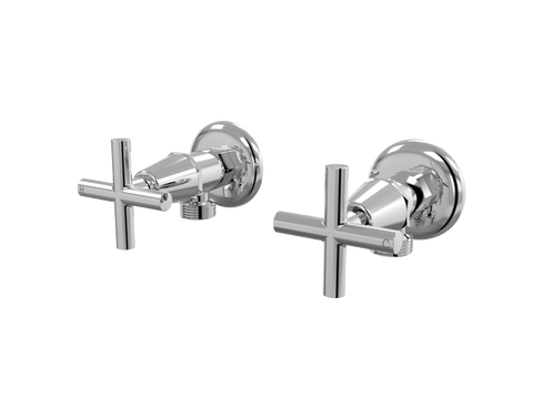 Tapware ParTaps Portsea Washing Machine Stops Wall Pair Colour: Chrome Style: Original Place & Palette