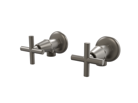 Tapware ParTaps Portsea Washing Machine Stops Wall Pair Colour: Gunmetal Style: Original Place & Palette
