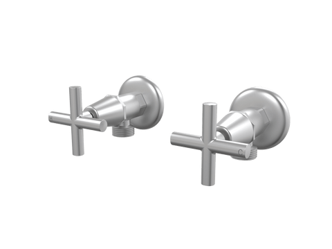 Tapware ParTaps Portsea Washing Machine Stops Wall Pair Colour: Satin Pearl Style: Original Place & Palette
