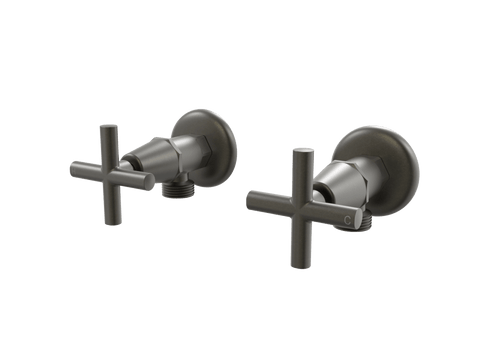 Tapware ParTaps Portsea Washing Machine Stops Wall Pair Colour: Volcanic Grey Style: Original Place & Palette
