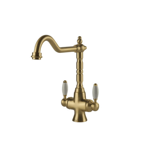 Tapware Turner Hastings Providence Sink Mixer Colour: Brushed Brass Style: Double Sink Place & Palette