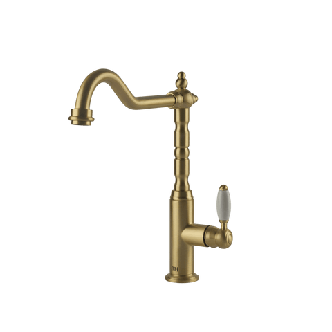 Tapware Turner Hastings Providence Sink Mixer Colour: Brushed Brass Style: Single Sink Place & Palette
