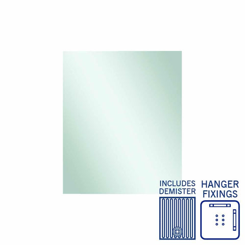 Mirrors Thermogroup Rectangle Jackson Polished Edge Mirror Size: 900x750x14mm Material: Hangers and Demister Place & Palette