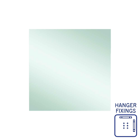 Mirrors Thermogroup Rectangle Jackson Polished Edge Mirror Size: 900x900x14mm Material: Hangers Place & Palette