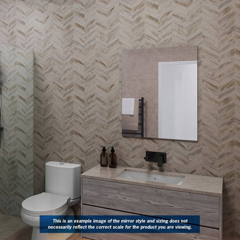 Mirrors Thermogroup Rectangle Jackson Polished Edge Mirror Size: 600x750x14mm Material: Hangers Place & Palette