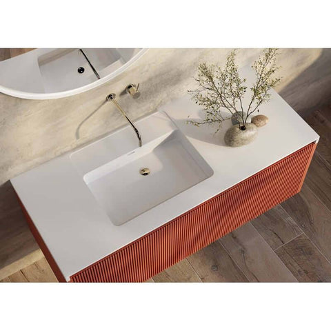 Vanities BelBagno Rimini Vanity Finish: Potter's Clay Size: 1190 x 495 x 450 Place & Palette