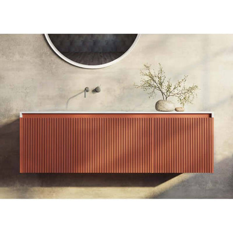 Vanities BelBagno Rimini Vanity Finish: Potter's Clay Size: 1390 x 495 x 450 Place & Palette
