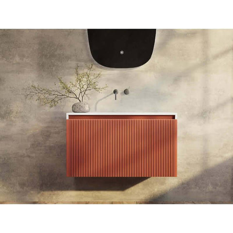 Vanities BelBagno Rimini Vanity Finish: Potter's Clay Size: 790 x 495 x 450 Place & Palette