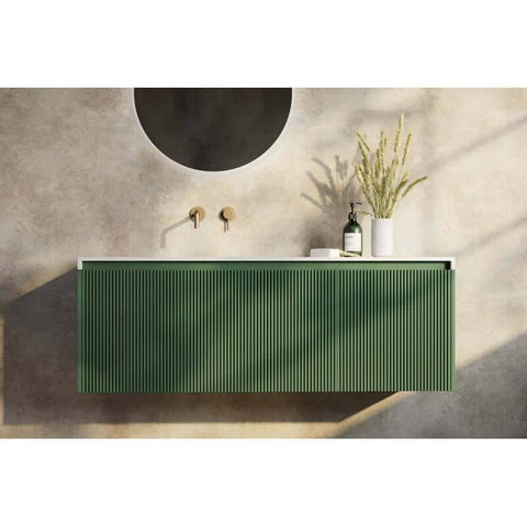 Vanities BelBagno Rimini Vanity Finish: Rain Forest (Green) Size: 1390 x 495 x 450 Place & Palette