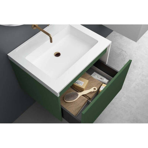 Vanities BelBagno Rimini Vanity Finish: Rain Forest (Green) Size: 590 x 495 x 450 Place & Palette
