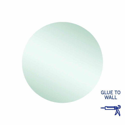 Mirrors Thermogroup Rio Polished Edge Round Mirror Size: 600x600x5mm Style: Glue-to-wall Place & Palette