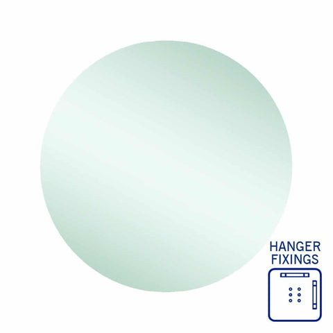 Mirrors Thermogroup Rio Polished Edge Round Mirror Size: 700x700x14mm Style: Hangers Place & Palette