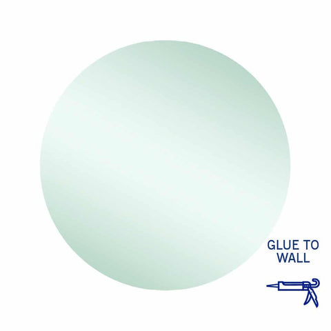 Mirrors Thermogroup Rio Polished Edge Round Mirror Size: 700x700x5mm Style: Glue-to-wall Place & Palette
