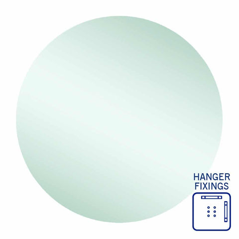Mirrors Thermogroup Rio Polished Edge Round Mirror Size: 800x800x14mm Style: Hangers Place & Palette