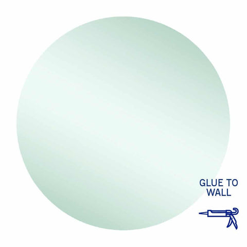 Mirrors Thermogroup Rio Polished Edge Round Mirror Size: 800x800x5mm Style: Glue-to-wall Place & Palette