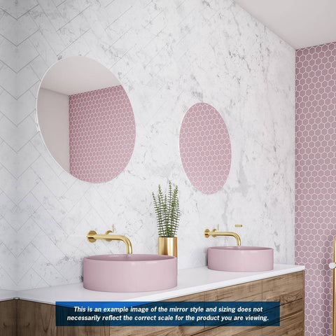Mirrors Thermogroup Rio Polished Edge Round Mirror Size: 500x500x14mm Style: Hangers Place & Palette