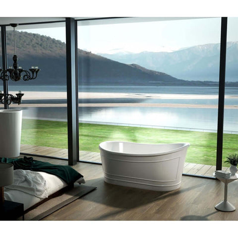 Baths BelBagno Ritz Bath Finish: Matte white exterior / matte white interior Place & Palette