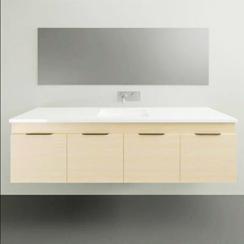 Vanities Timberline Rockford Wall Hung Vanity with Haven Matt Dolomite Top Size: L 1500mm Place & Palette