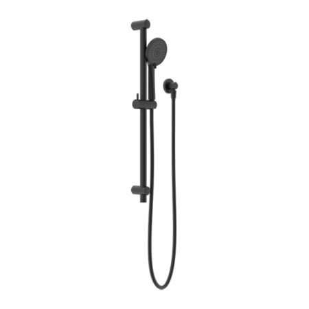 Showers Nero Round Metal Project Rail Shower Colour: Matte Black Place & Palette