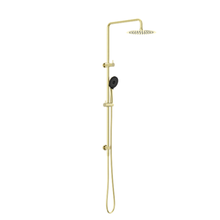 Showers Nero Round Project Twin Shower Colour: Brushed Gold Place & Palette