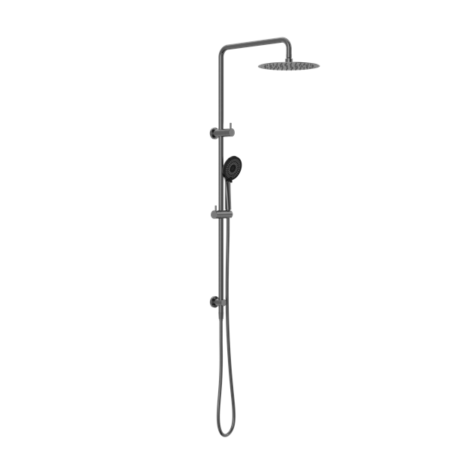 Showers Nero Round Project Twin Shower Colour: Gun Metal Place & Palette