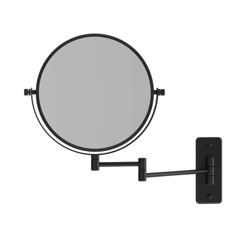 Mirrors Thermogroup Round Wall-Mounted Magnifying Mirror (No Light) Colour: Black Magnification: 1 & 5x Magnification Place & Palette