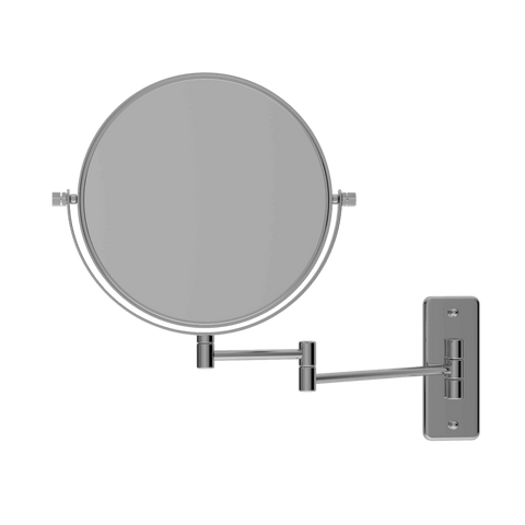 Mirrors Thermogroup Round Wall-Mounted Magnifying Mirror (No Light) Colour: Chrome Magnification: 1 & 5x Magnification Place & Palette