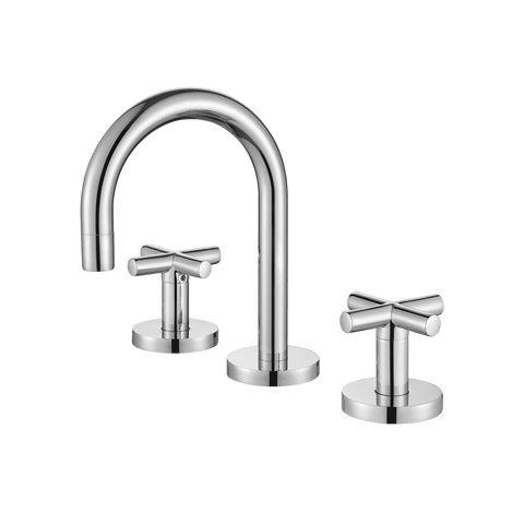 Tapware Modern National Ryker Basin Set Colour: Electroplated Chrome Place & Palette