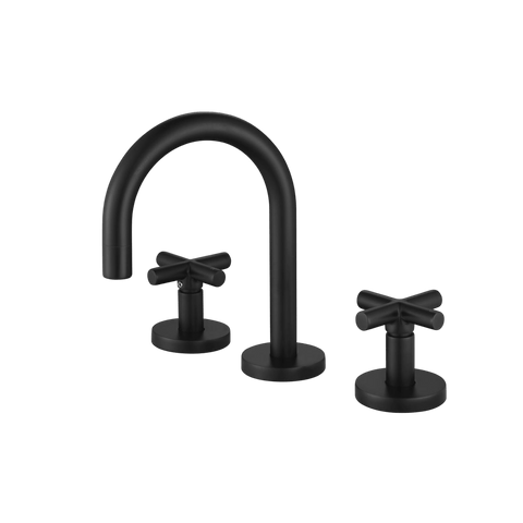 Tapware Modern National Ryker Basin Set Colour: Electroplated Matte Black Place & Palette