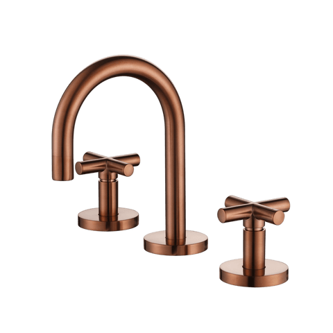 Tapware Modern National Ryker Basin Set Colour: Pvd Champagne Place & Palette