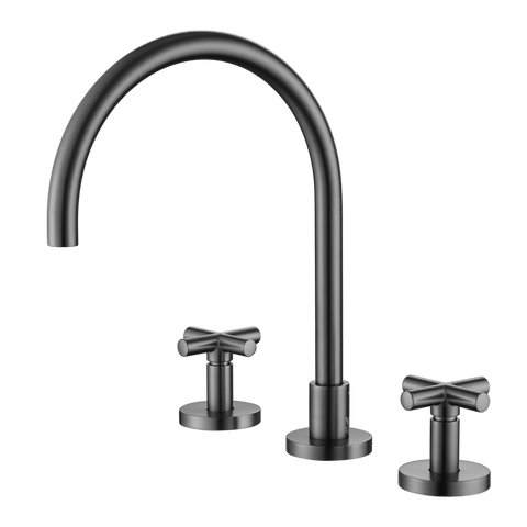 Tapware Modern National Ryker Kitchen Set Colour: Electroplated Gunmetal Place & Palette