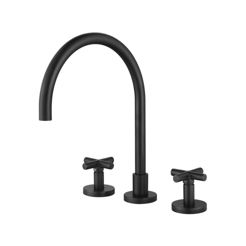 Tapware Modern National Ryker Kitchen Set Colour: Electroplated Matte Black Place & Palette
