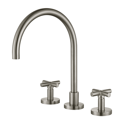 Tapware Modern National Ryker Kitchen Set Colour: Pvd Brushed Nickel Place & Palette