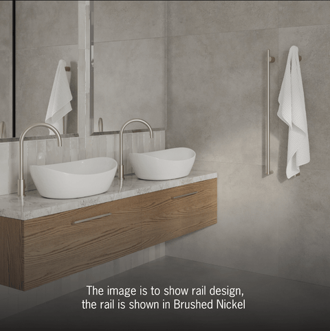 Accessories Thermogroup Vertical Heated Towel Rail Colour: Polished Stainless Steel Place & Palette