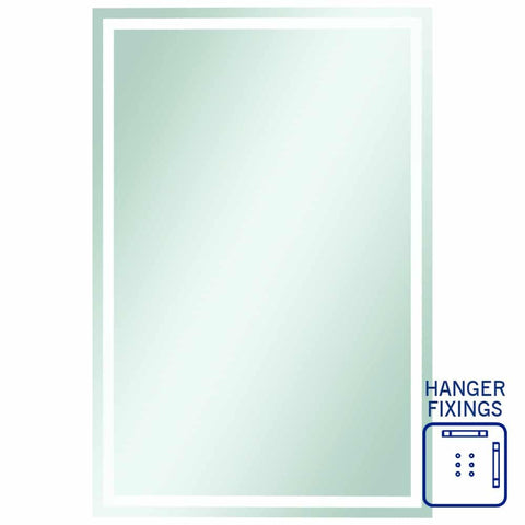 Mirrors Thermogroup Sierra Rectangle Mirror with Sandblasted Border Style: Hangers Size: 1500x900x14mm Place & Palette